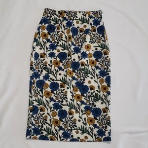 Zara Floral Pencil Skirt